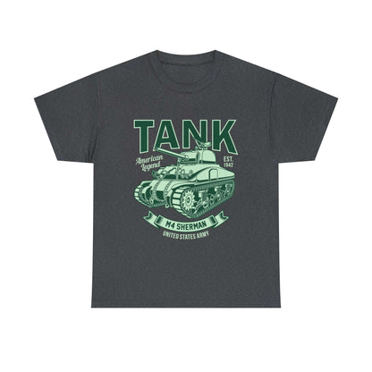 Sherman M4 Tank T-Shirt, US Army Cotton Tee, Military themed