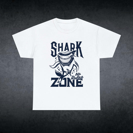 Shark Zone T-Shirt, Printed Graphic Tee, Gift for Shark Lovers