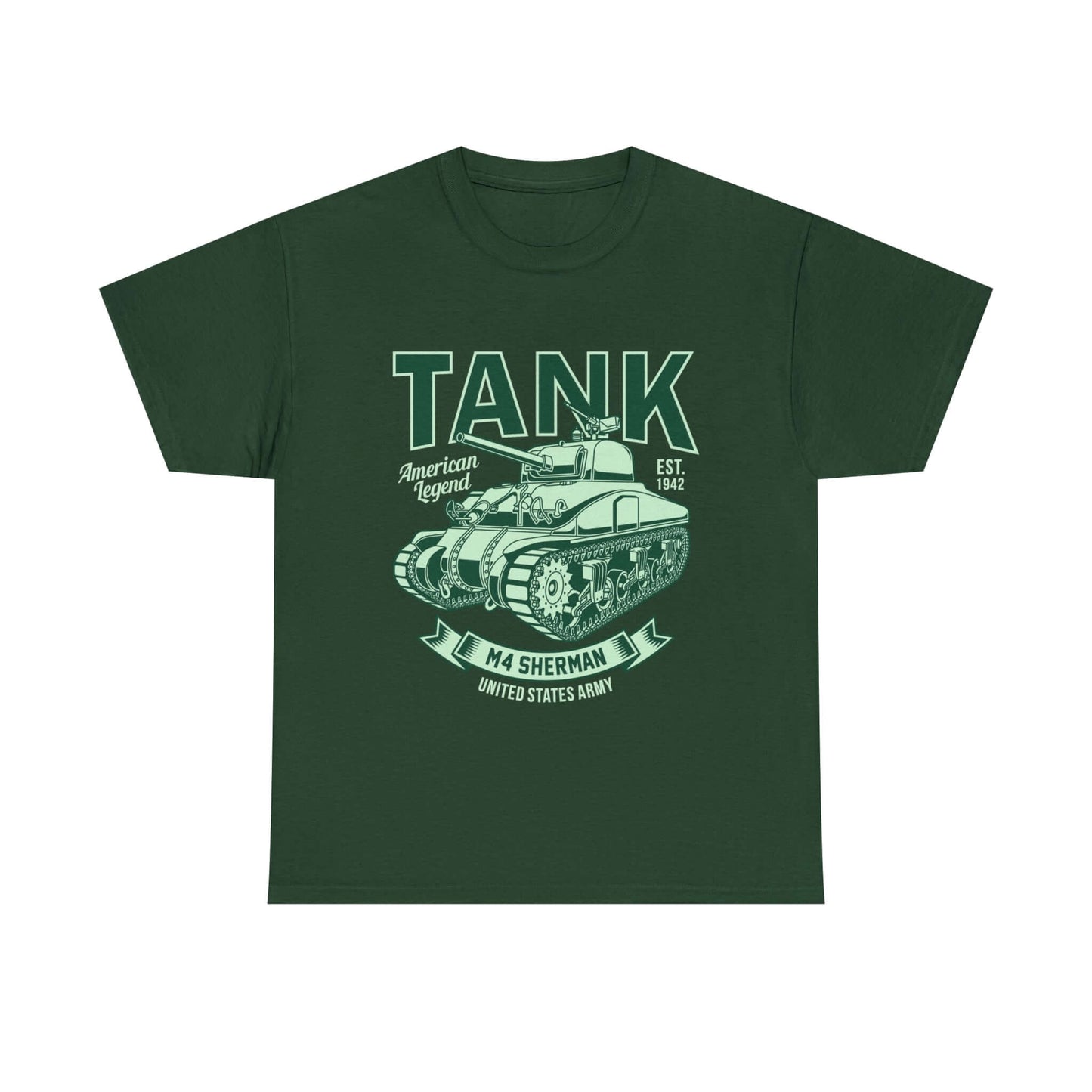 Sherman M4 Tank T-Shirt, US Army Cotton Tee, Military themed