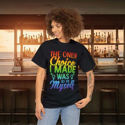 Rainbow Typographic T-Shirt, LGBTQ+ Pride Tee, Unisex