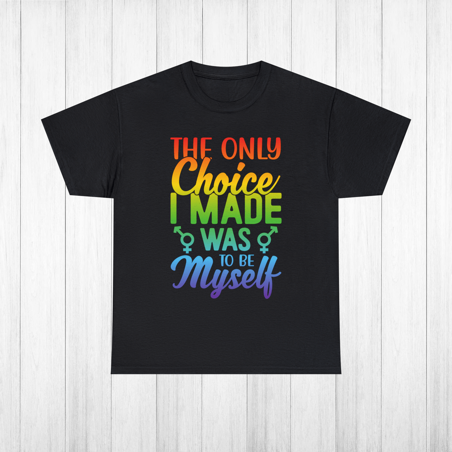 Rainbow Typographic T-Shirt, LGBTQ+ Pride Tee, Unisex