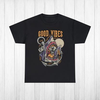 Good Vibes Surfer T-Shirt, Beach Lover Gift, Surfing Tee