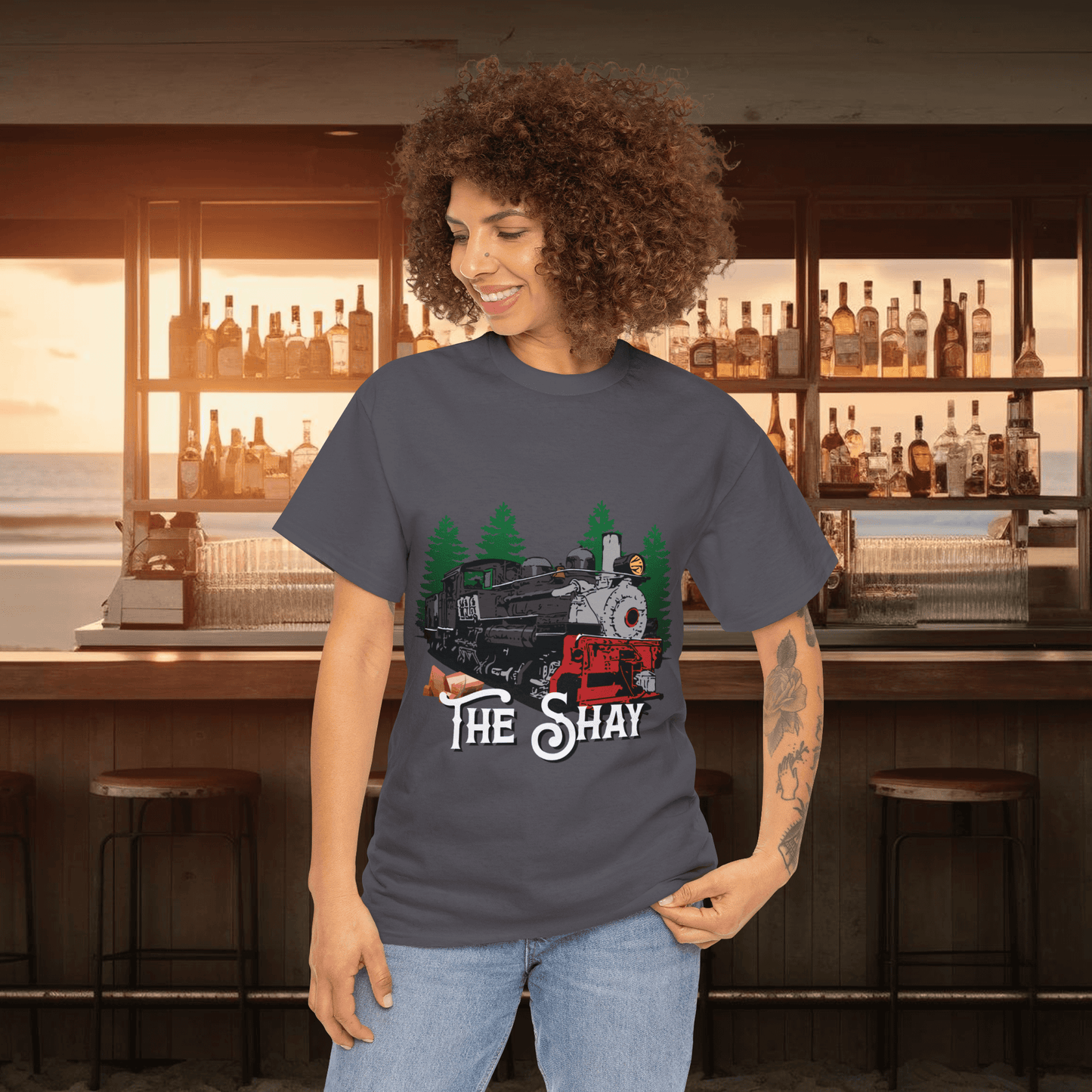 Shay Steam Locomotive Unisex Cotton T-Shirt