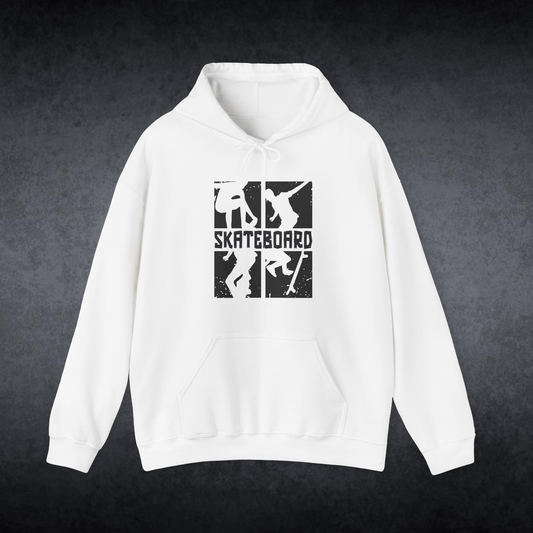 Skateboard Hooded Sweatshirt, Street Style Hoodie, Skater Gift