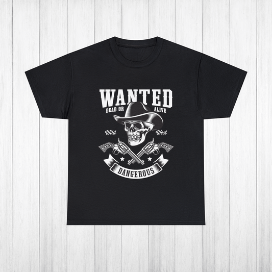 Wanted Dead or Alive T-Shirt, Cowboy Bandit Shirt, Western Gift